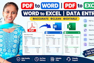 convert PDF to word, PDF to excel and word to excel