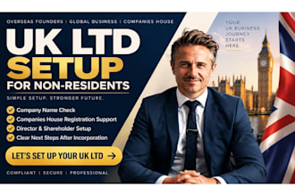 setup your uk ltd company for non residents in england with compliance guidance