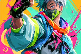 make digital illustration,original character art, anime art