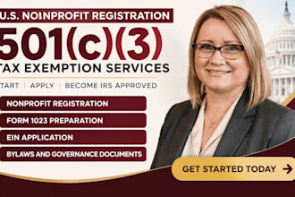 register your US nonprofit and prepare your 501c3 tax exemption application