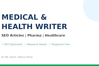 write medical health articles pharma blogs and medicine content