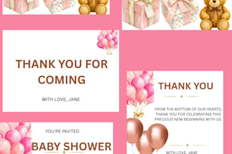 design a custom editable canva invitation for your event