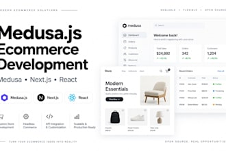 build a medusa js ecommerce store with next js