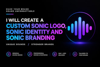 creates a custom sonic logo, sonic identity and sonic branding