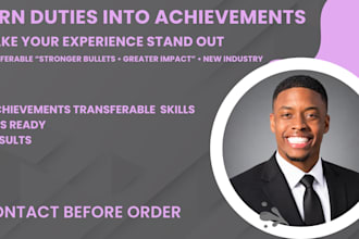 rewrite your resume bullet points into powerful achievement statements