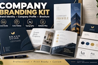 design company DIY branding kit brand identity profile and brochure