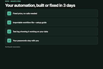 build and fix n8n makecom and ai automation workflows