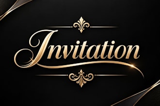 design a professional  event, wedding, or celebration invitation logo
