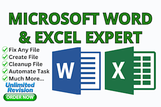 fix microsoft excel and word problems professionally