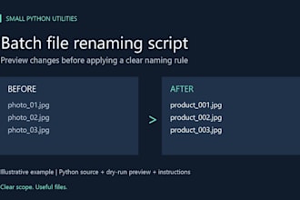 create a python script to batch rename your files