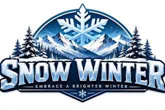 design a professional winter, snow, christmas, or seasonal winter logo
