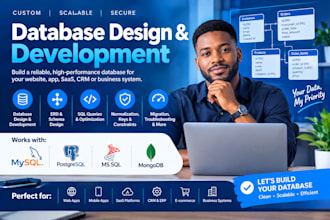 design and build a mysql or postgresql database with erd