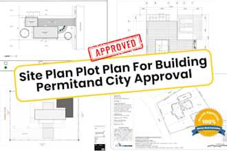 draw site plan plot plan for building permit and city approval