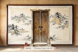 new year chinese new year gift wall art