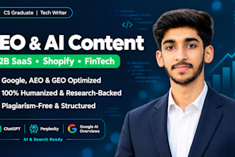 write SEO aeo GEO articles for b2b saas, shopify or fintech