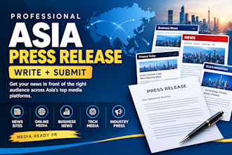 write and submit your press release to asia news and media sites