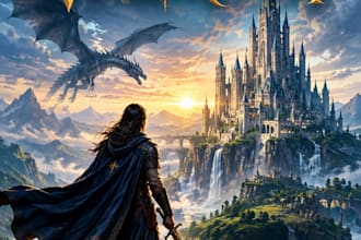 design fantasy book cover or book cover