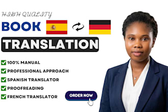 expertly translate book, ebook, website, from english into french, spanish