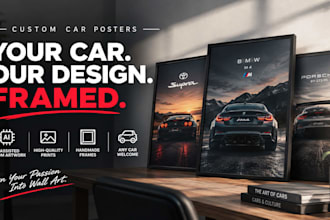 design custom car posters for you