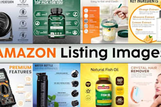 do amazon supplement listing images infographics lifestyle design  and 3d mockup