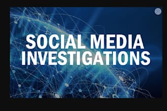 do social media investigation and background check