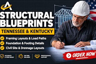 draw structural blueprints for tennessee and kentucky