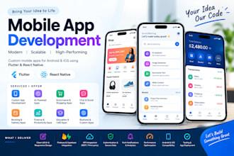 build  build mobile app flutter react native ai app development app creation dev