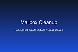clean up your outlook or gmail inbox in a focused 30 minute session