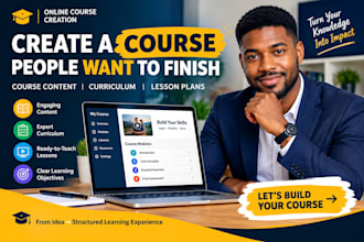 create online course content, curriculum and lesson plans