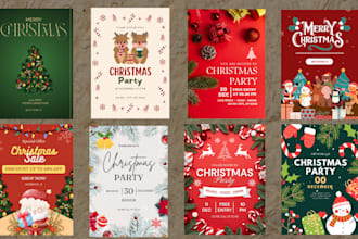 design an eye catching christmas flyer
