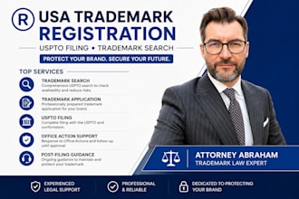 file your USA trademark registration as a licensed trademark attorney