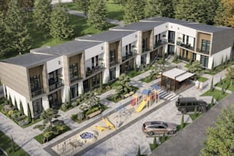 remodel townhouse complex,multi level residential layouts,semi detached building