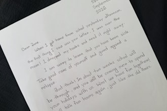 handwrite letters, notes, assignments, and documents
