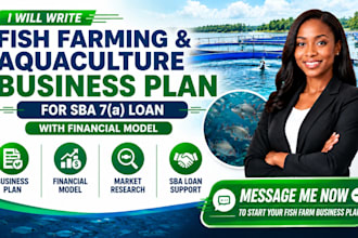 fish farming business plan aquaculture sba 7a loan financial model projections