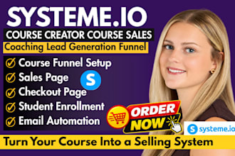 build systeme io course sales and enrollment system for online course creators