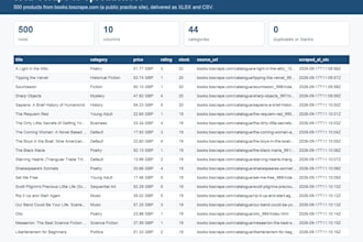 scrape a public website into an excel or csv file