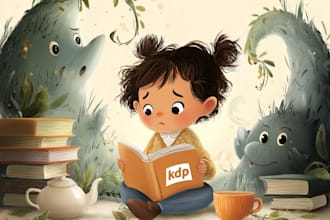 create amazing children book illustrations no ia