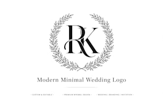 design luxury wedding monogram logo for wedding invitation