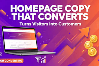 write high converting homepage copy  for your website