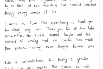 write neat personal letters and custom notes
