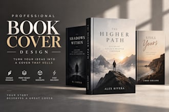 design your book cover and professional 3d book mockup