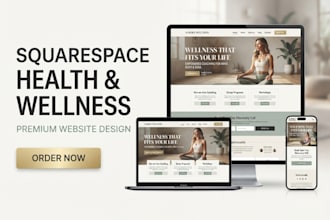 build a squarespace health and wellness website for your business