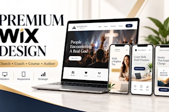 design ministry church website wix online course coaches author landing page