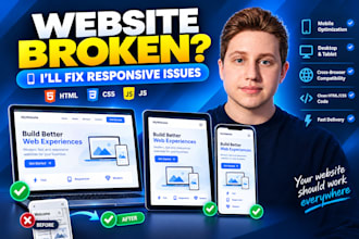 fix HTML CSS mobile responsive issues on your website