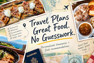 create a food based itinerary for your next vacation