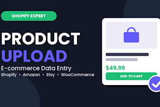 do shopify product upload and e commerce data entry