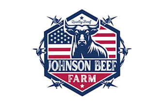 design greatest modern beef farm logo