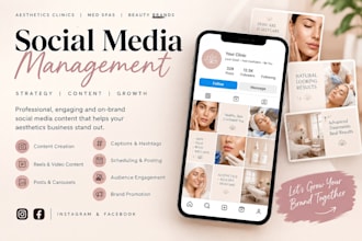manage your aesthetics clinic social media, create engaging reels, and promote