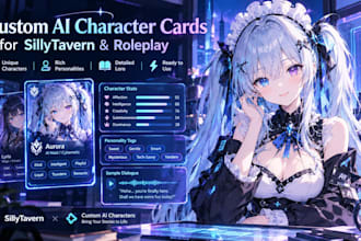 create custom ai character cards for sillytavern and character ai