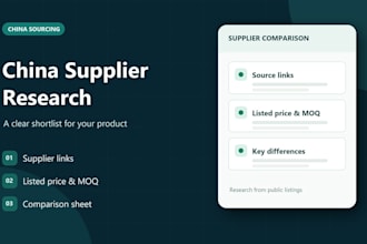 research china suppliers for your product
